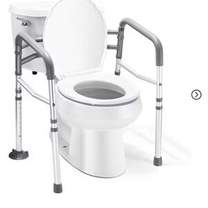 Adjustable Toilet Safety Frame - White and Gray